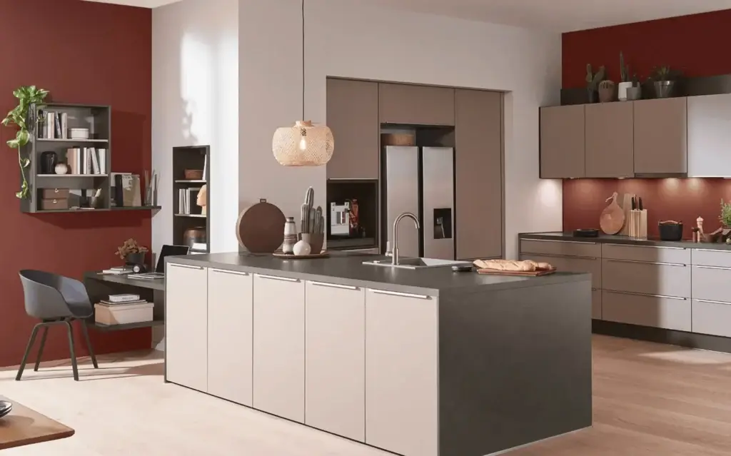 Îlot de cuisine sur mesure réalisé à Montbéliard par Laure Cuisines et Meubles