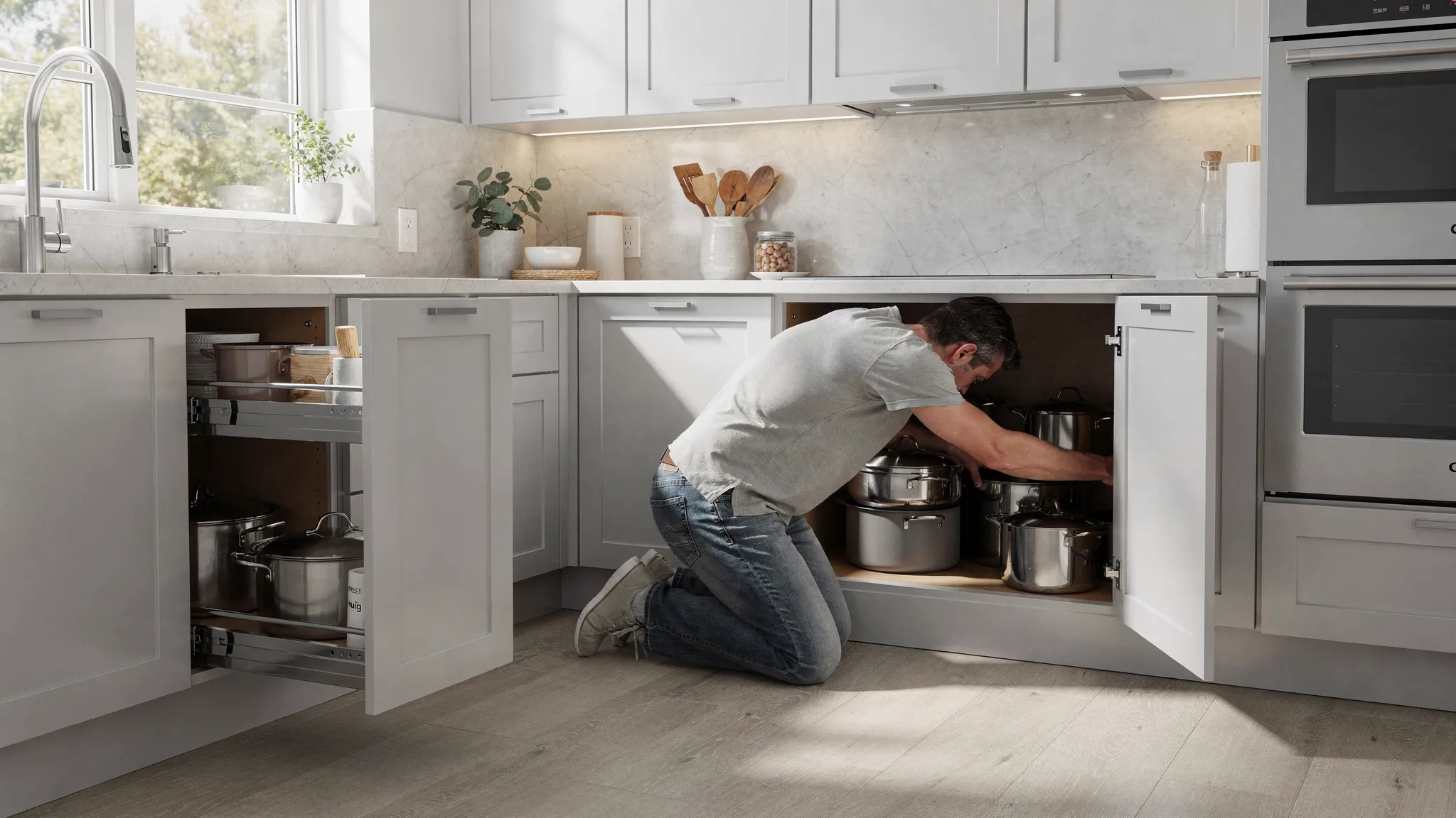 Tiroirs coulissants plus pratiques que des placards — Laure Cuisines et Meubles